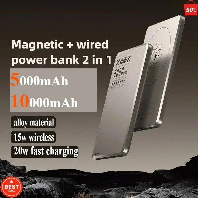 

10000mAh Wireless Power Bank Ultra Thin Magnetic Charge High Capacity Portable Battery for IPhone Huawei Samsung Xiaomi HOT
