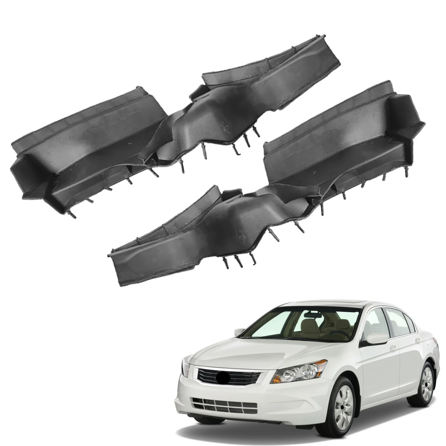 2Pcs Front Windshield Wiper Cowl Trim Water Deflector Plate Neck Trim Panel Hood Hinge Cover for Honda Accord 2008-2013