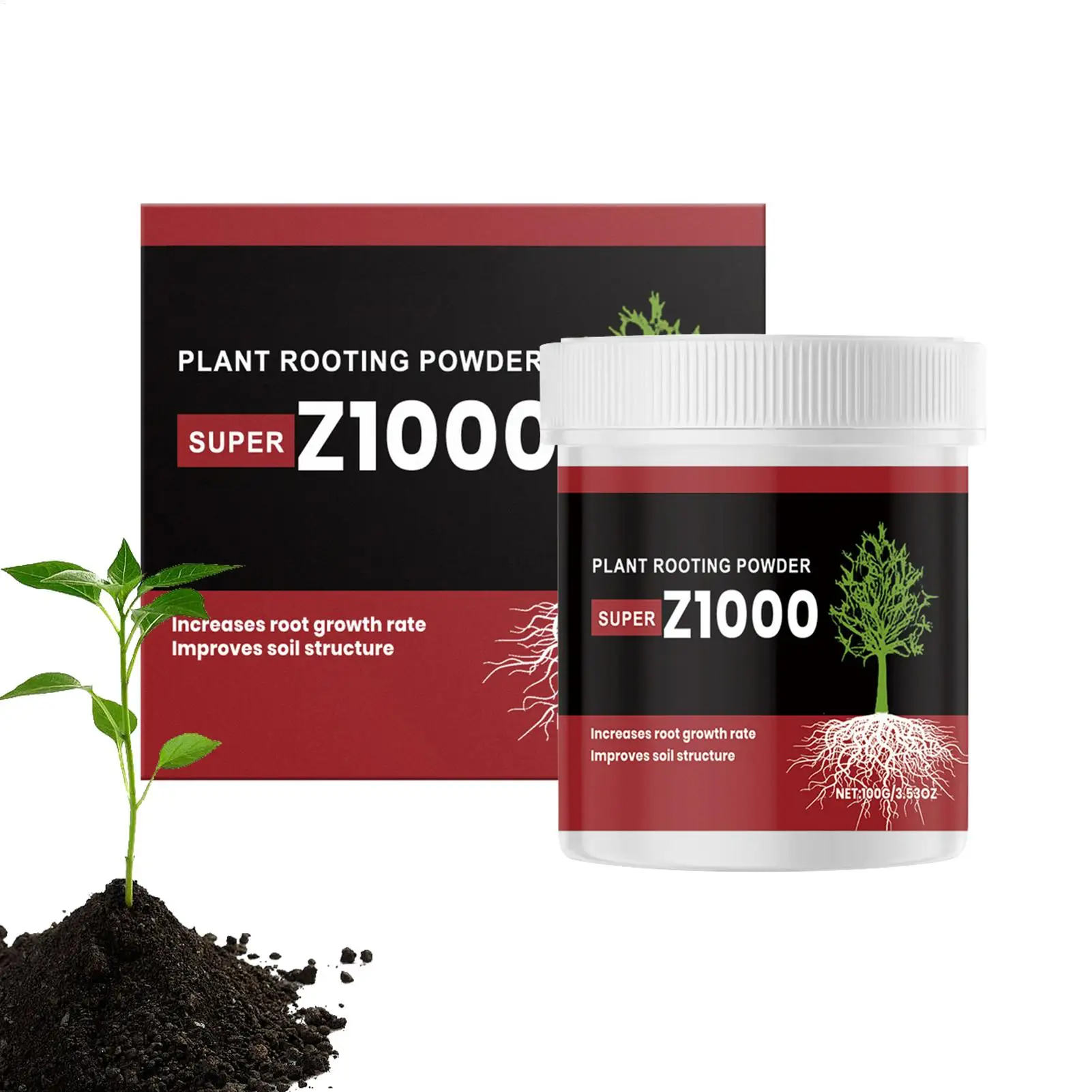 Rooting Ho Rmone Powder For Plant Cuttings, Root Stimulator For Fast Root Growth High Success Rate For Flowers Vegetables Tree