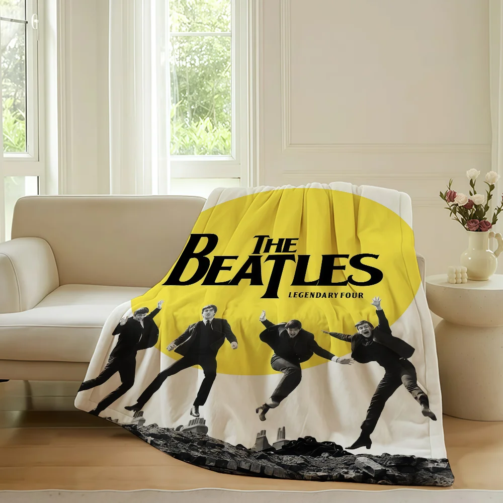 بطانية فرقة الروك الساخنة The B-Beatles لأريكة المكتب والسرير والطائرة والسفر والنوم والقراءة والاسترخاء والتخييم الناعمة والدافئة #6