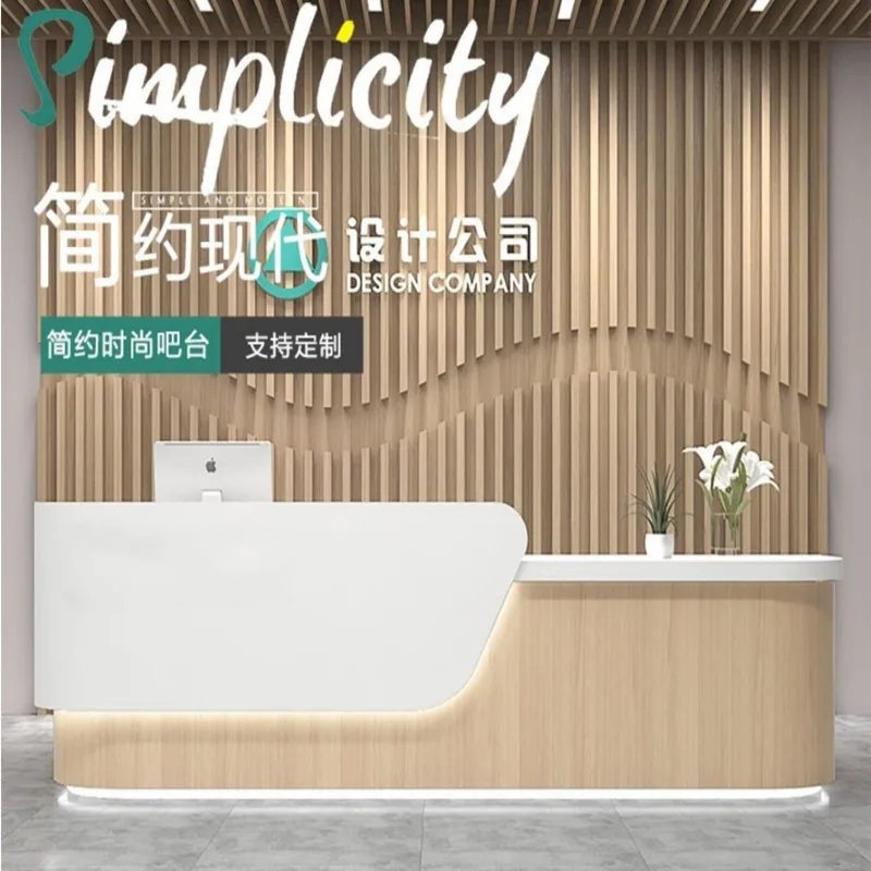 Curved checkout page Reception desk Bar Clothing shop Barber shop Milk tea shop Beauty salon checkout page