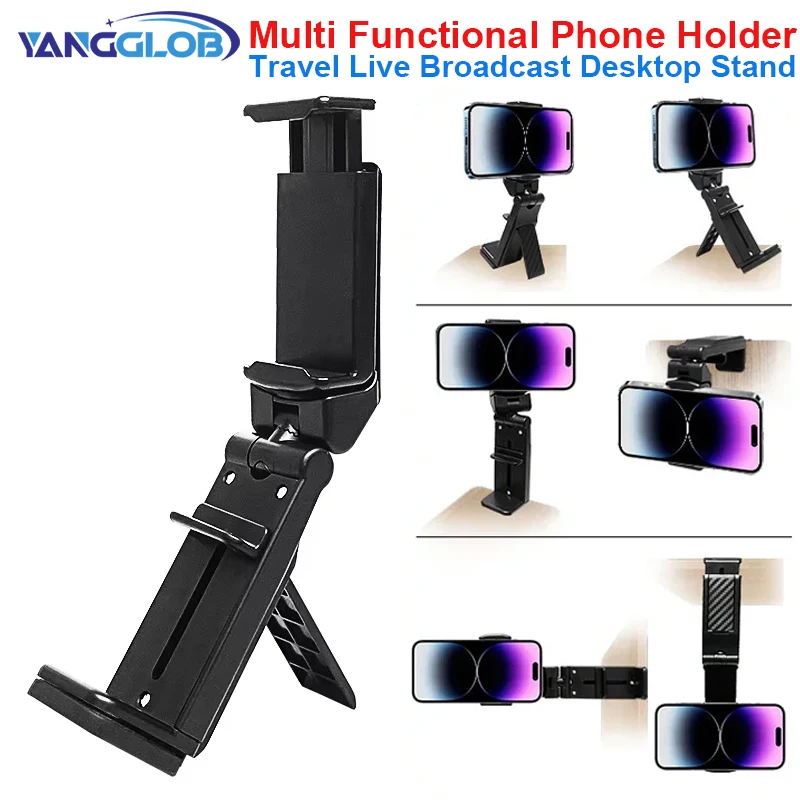 

Mobile Phone Holder Portable Travel Holder Desktop Flight Folding Rotatable Selfie Stand for Watching Dramas and Learning Dishes