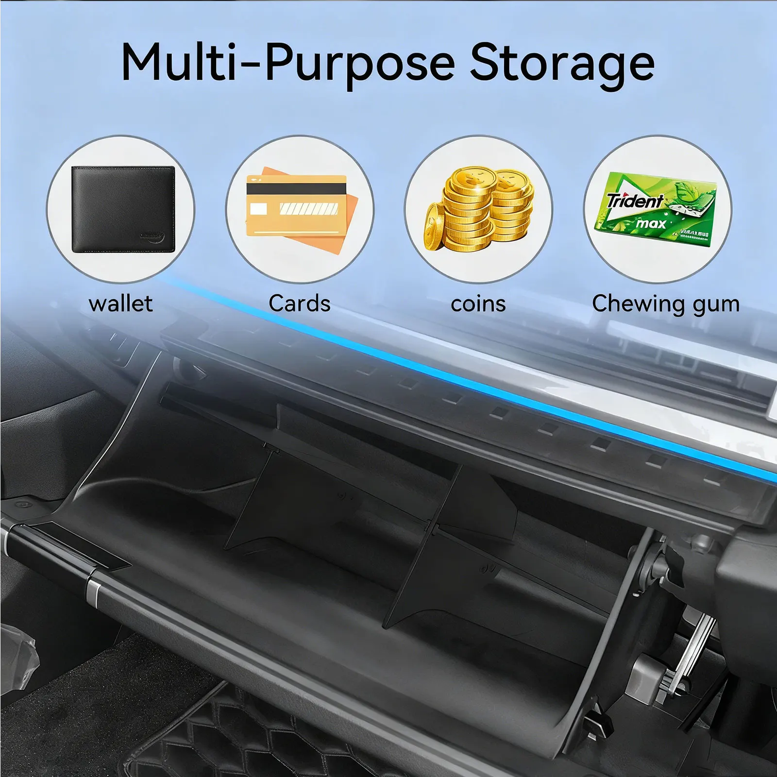 

For Santa Fe Glove Box Combination Partition 2024 2025 Glove Box Divider Storage Tray For Hyundai Santa Fe Car Interior Parts