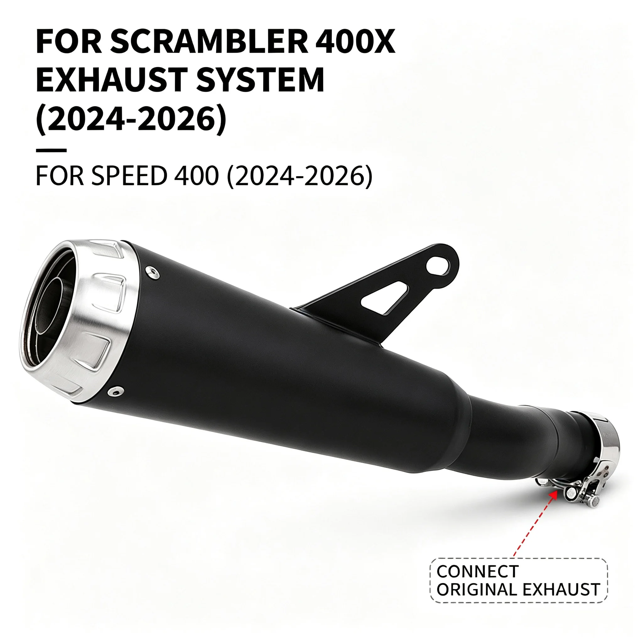 400 X Motorcycle Good Quality exhaust pipes 2024-2026 Universal motorcycle For Scrambler 400 X Speed 400 Muffler Exhaust Pipe