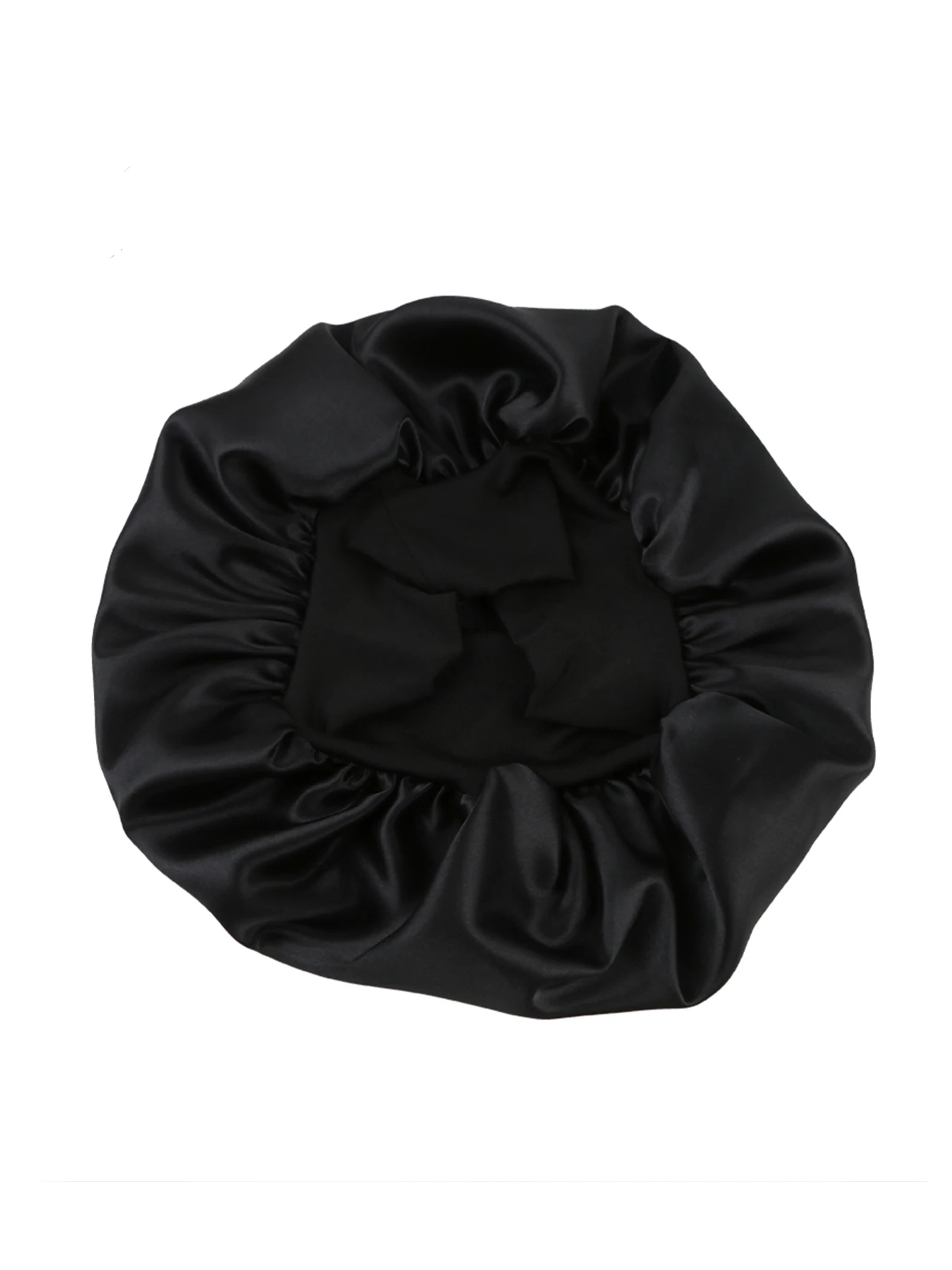 Normal adult sized Head Wrap Elastic Band Bonnet sleep cap Satin Silky Bonnet Sleep Black Pink color choice