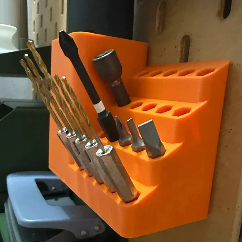 New··Drill Holder 20/50 Holes Bit Organiser Screwdriver Head Storage Toolbox Hole Board Screwdriver Stand Hex Shank Organiser