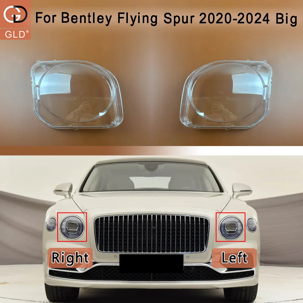

For Bentley Flying Spur 2020 2021 2022 2023 2024 Big Car Front Headlight Cover Lampshade Lampcover Head Lamp light Covers Shell