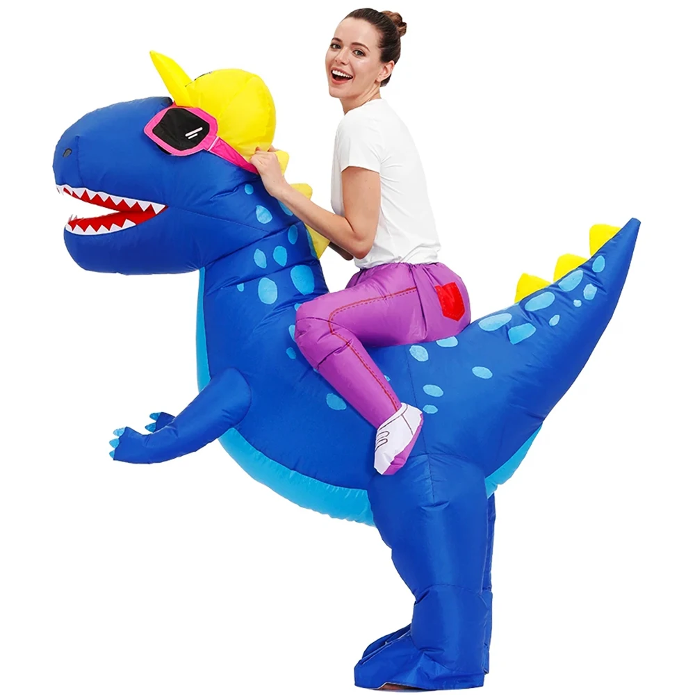 HOT Anime Dinosaur Inflatable Costume Party Mascot Costumes Suit Disfraz Cosplay Halloween Costumes For Adult Kids Dress