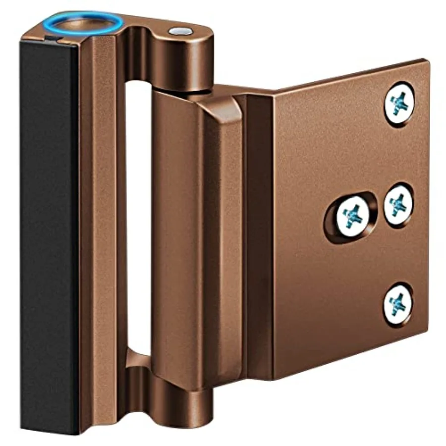 Home Security Door Reinforcement Lock - Upgraded Safety Door Locks Latch Night Bedroom Door Lock Withstand 800 lbs, Child Proof
