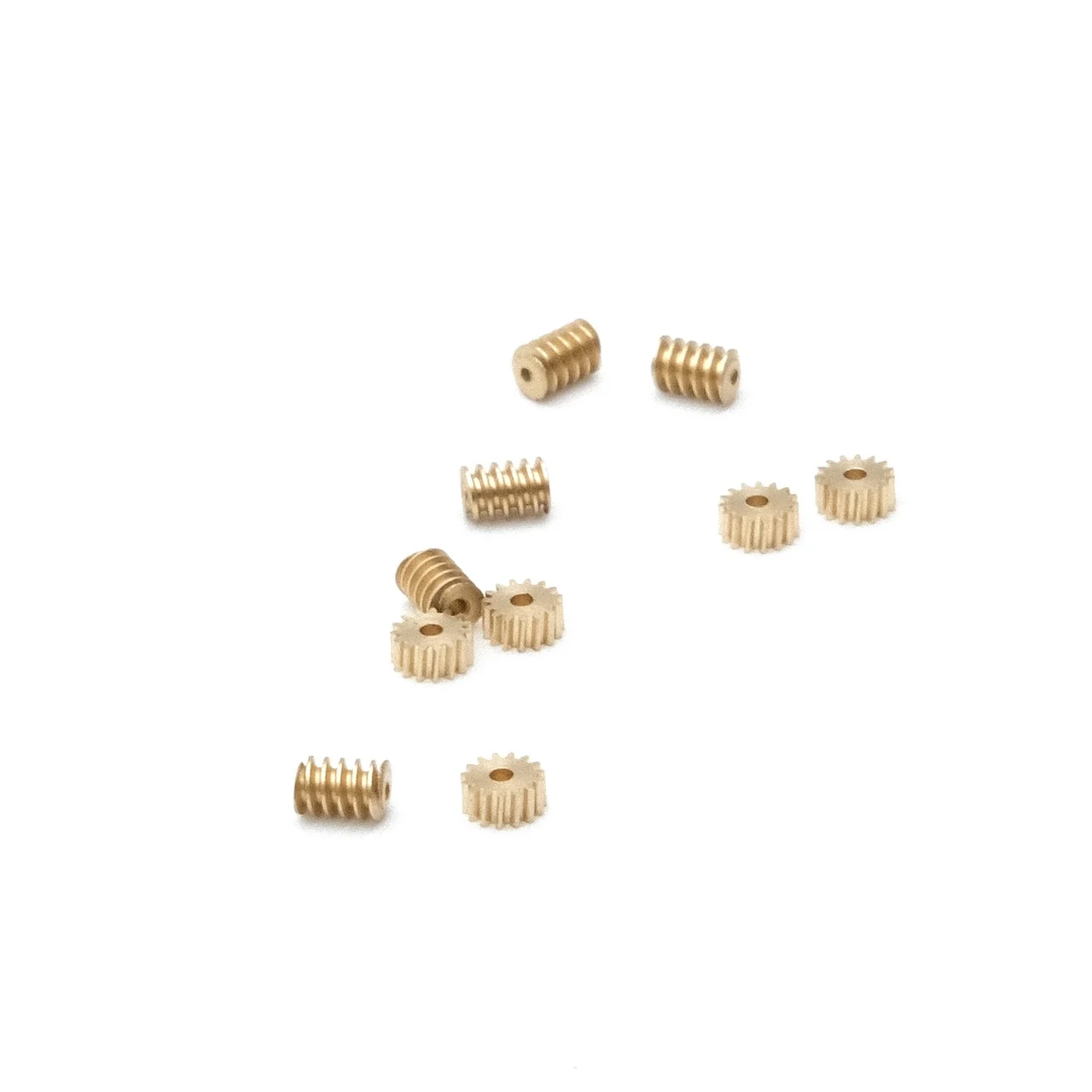 0.7MM 1mm Micro Static Modified Worm Gear 0.2M 15T Brass 90-degree Transmission Model Gear 1:87