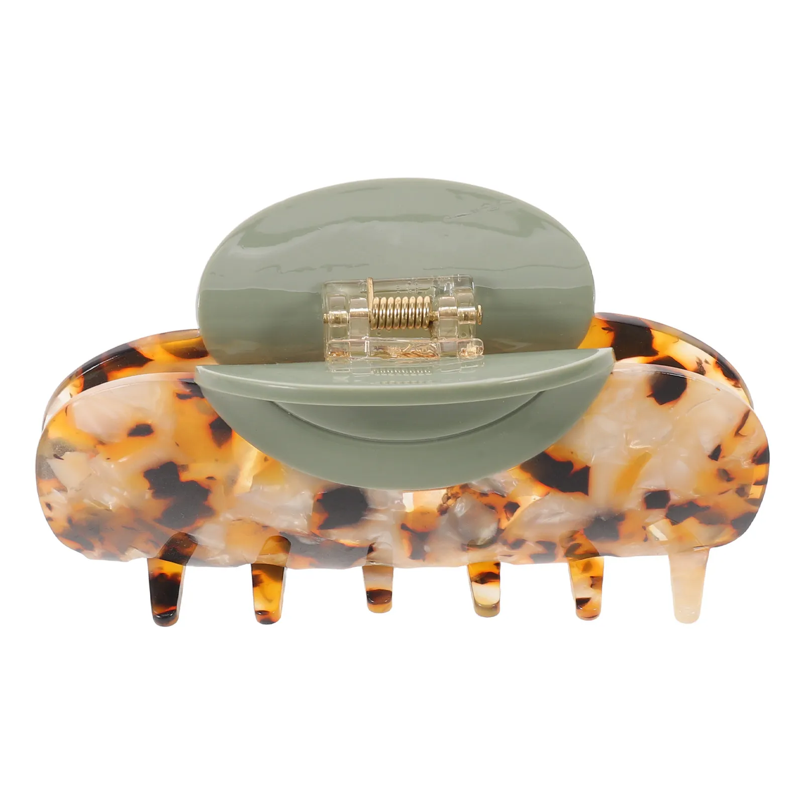 Large Plastic Hair Claw Clip for Women Elegant French Style Non Slip Rectangle Jaw Clip Tortoise Shell Pattern Thick Long Hair