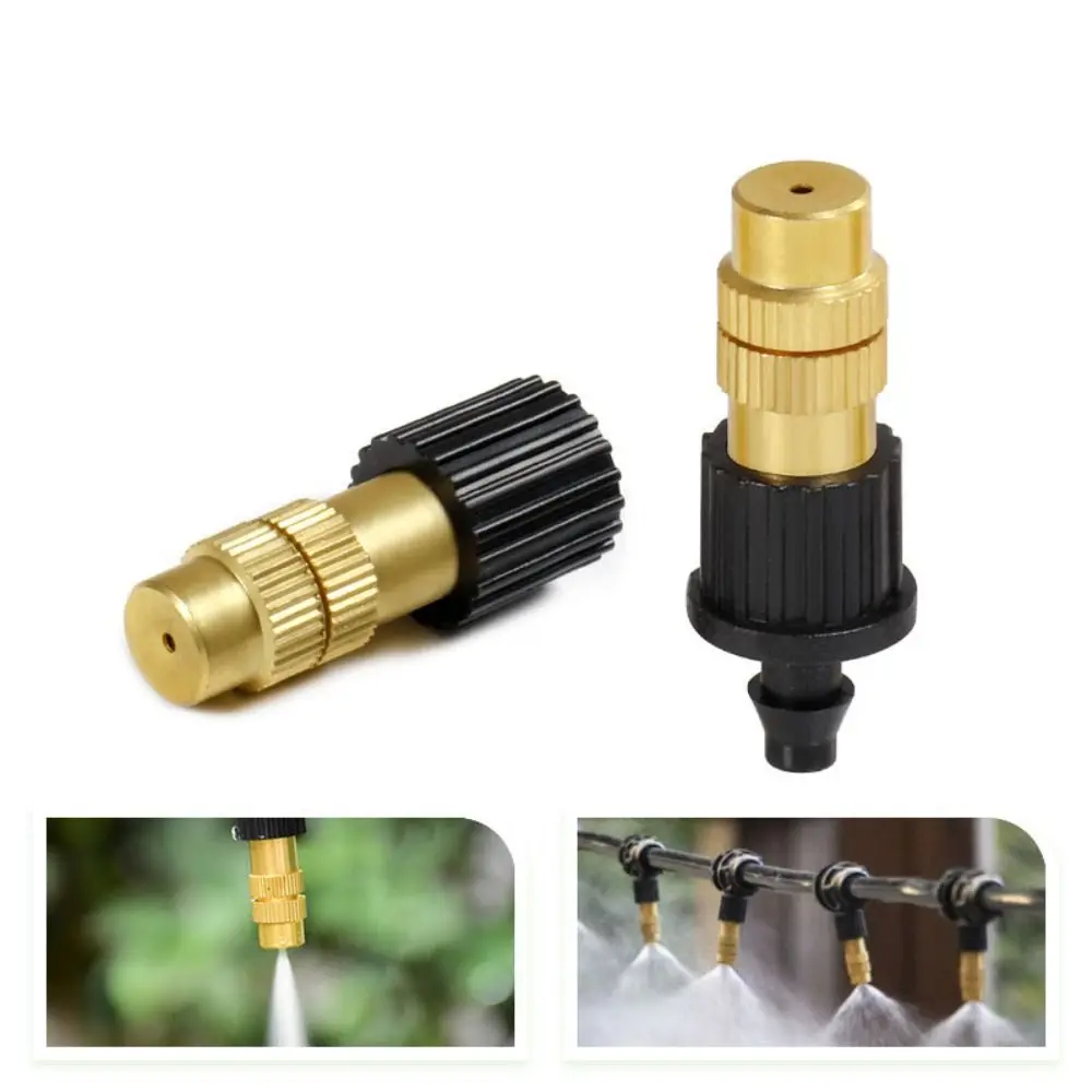 

Garden Supplies Cooling Misting Nozzle Dedusting Copper Spray Sprinkler Adjustable Micro Sprayers Watering