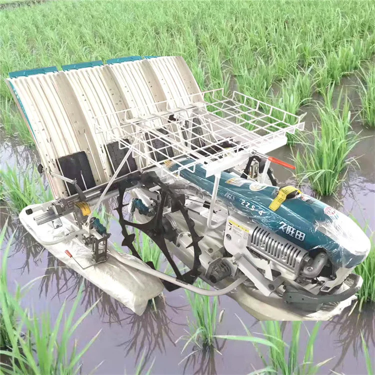 Large scale rice field high and low speed adjustable seedling transplanter fully automatic diesel electromechanical start seedli