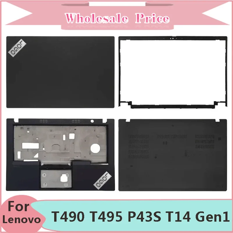 

New For Lenovo Thinkpad T490 T495 P43S T14 Gen1 Laptop LCD Back Cover Front Bezel Upper Palmrest Bottom Base Case Keyboard Hinge