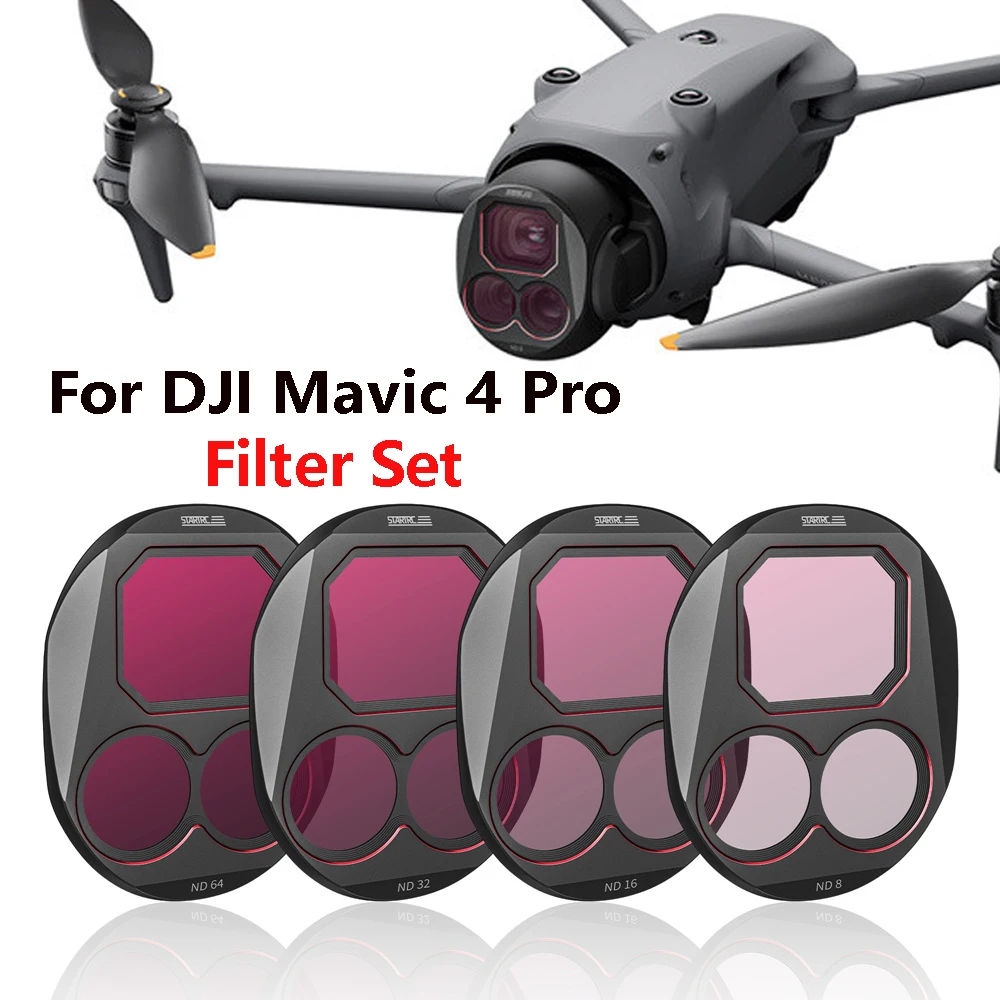 

STARTRC ND Filters for DJI Mavic 4 Pro Optical Glass Lens Filter Set ND8 ND16 ND32 ND64 Filter Drone Accessories