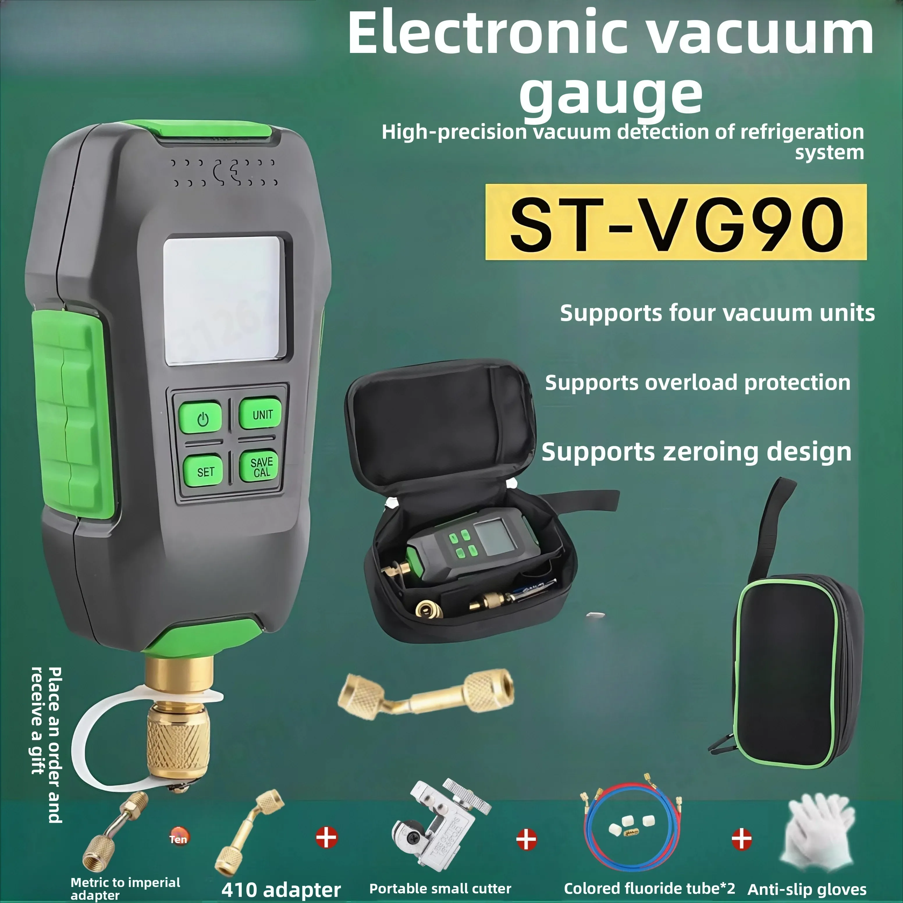 Digital Vacuum Gauge STVG90 Vacuum Electronic High Precision Digital Pressure Gauge