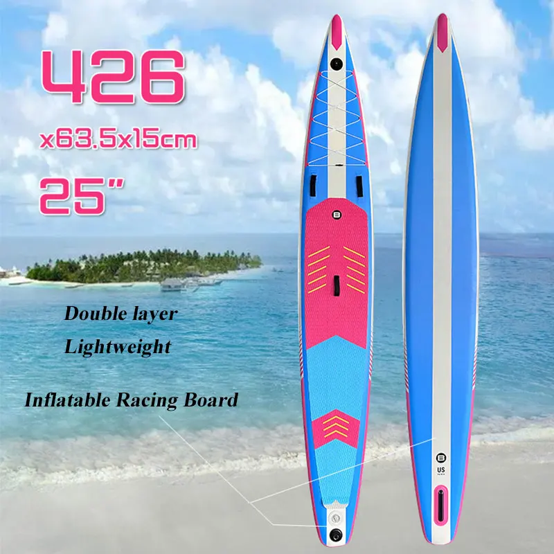 لوح سباق رياضي متعدد الأشخاص قابل للنفخ بطول 14 قدمًا #2