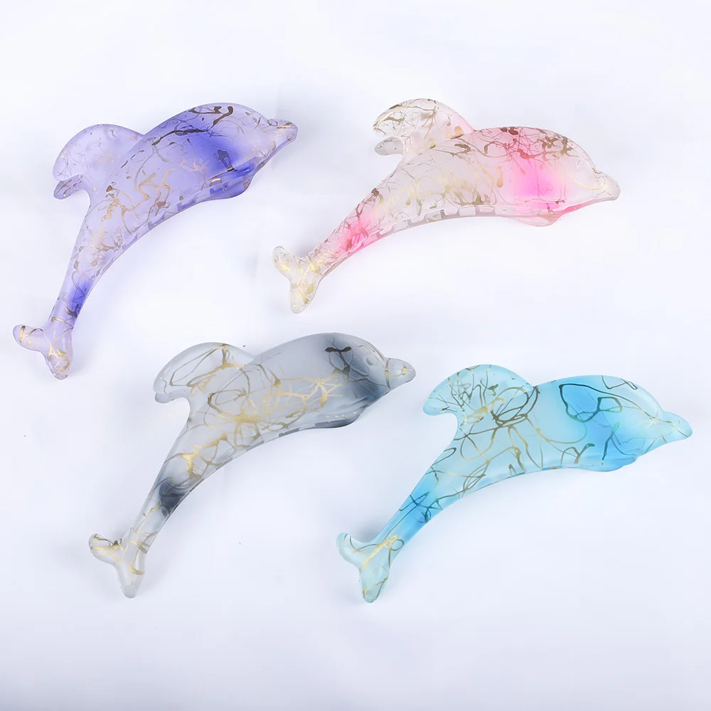 2ชิ้น/เซ็ตการ์ตูน Dolphin รูปทรงผมคลิปกรงเล็บผู้หญิง11ซม.ปูใหญ่ Barrettes สาวผมหางม้าผม Clamps ผมอุปกรณ์เสริม