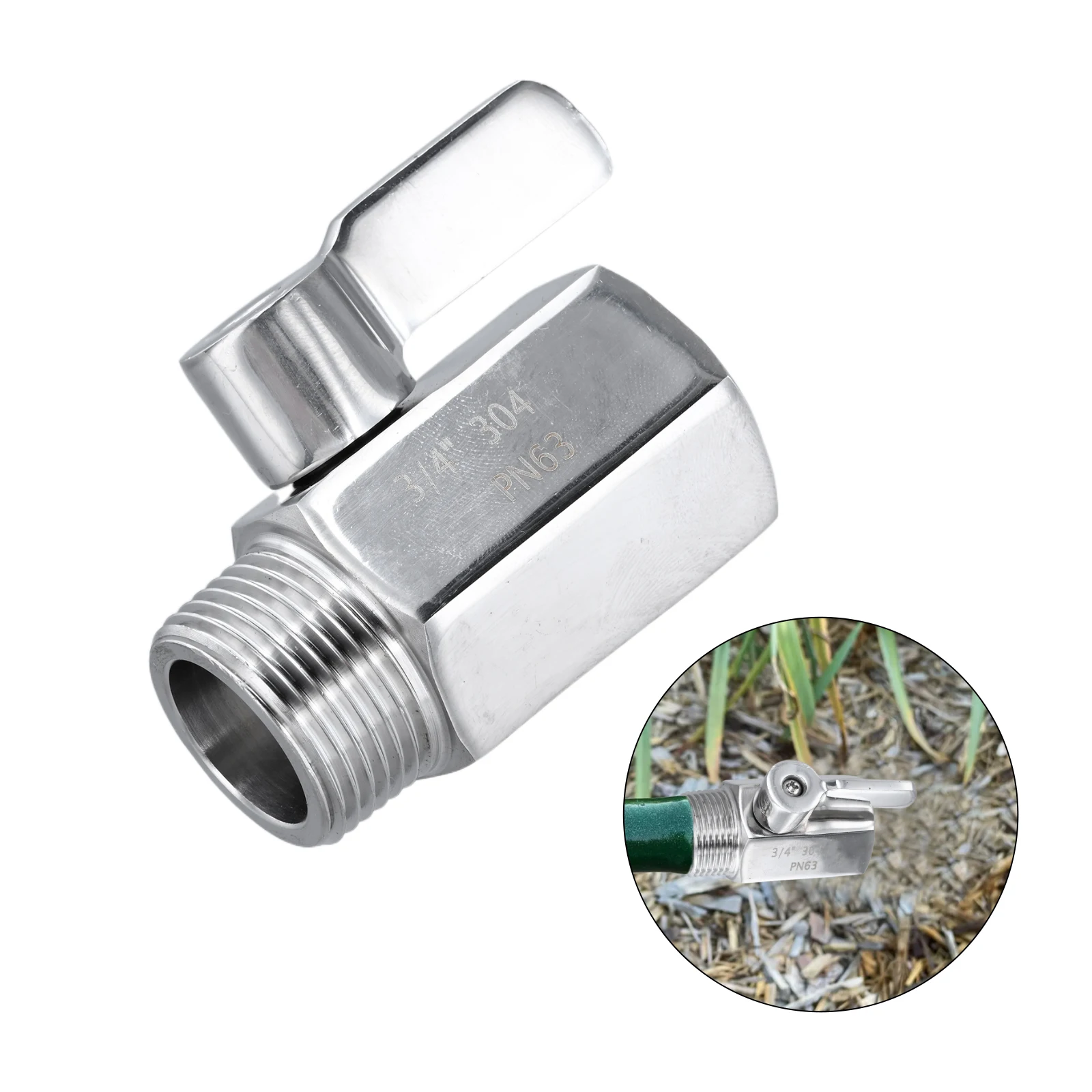 Ball Valve Connector Compatible With Various Watering Equipment 3/4\