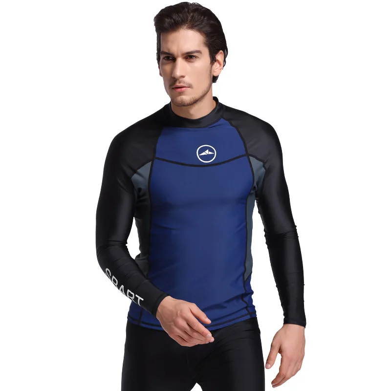Men's swimsuit long sleeved sun protection swimming top vacation hot spring floating diving suit adult jellyfish diving suit image 3