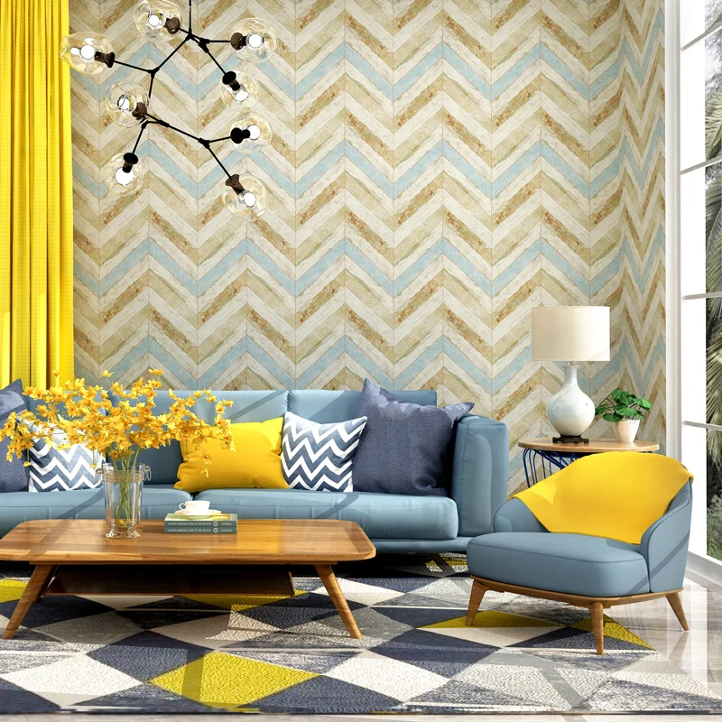 

Miran в скандинавском стиле с текстурой дерева для исследования и спальни, бесшовная ткань для стен, геометрический фон с рябью воды, ткань для покрытия стен