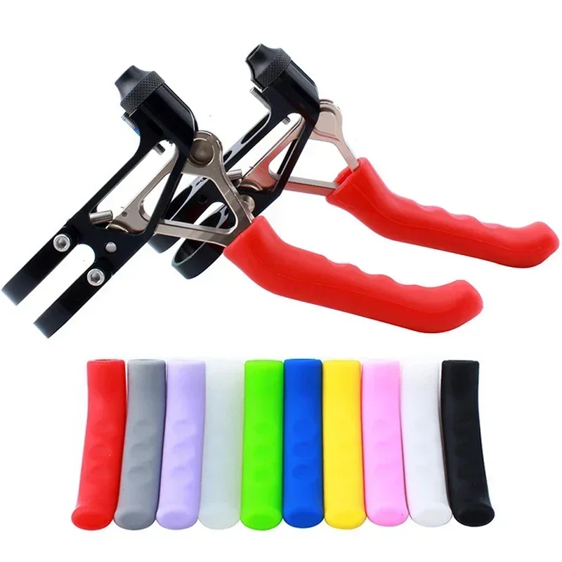 TPR Bicycle Brake Handle Covers Anti-Slip MTB Grips Handlebar Protectors for Cycling Safety Comfort Durable Bike Accessories view 2