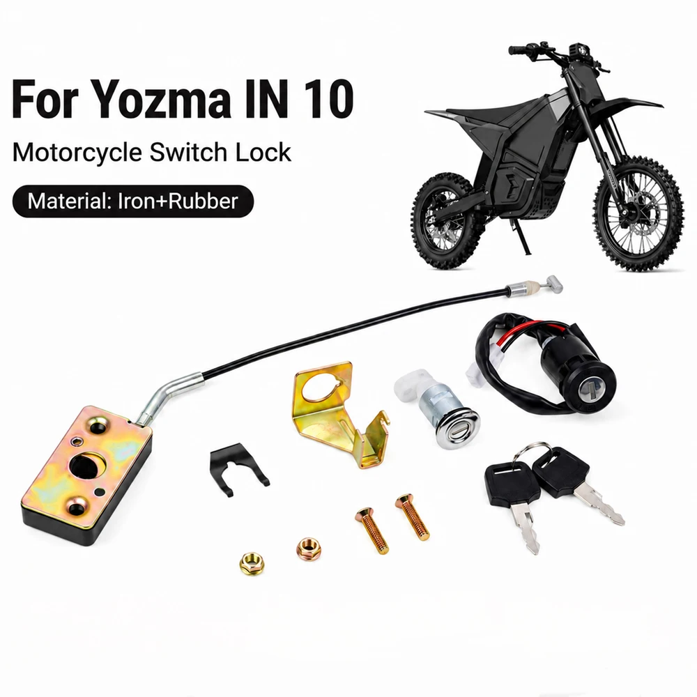 Motorcycle Accessories Ignition Switch Lock Set For Yozma IN10 Electric Dirt Pit Bike Off-Road Spare Parts Anti‑Theft Ebikes