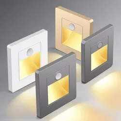 Led Stair Light PIR Sensor Wall Light Recessed Footlight Corridor Step Lamp Motion Induction Wall Lamp