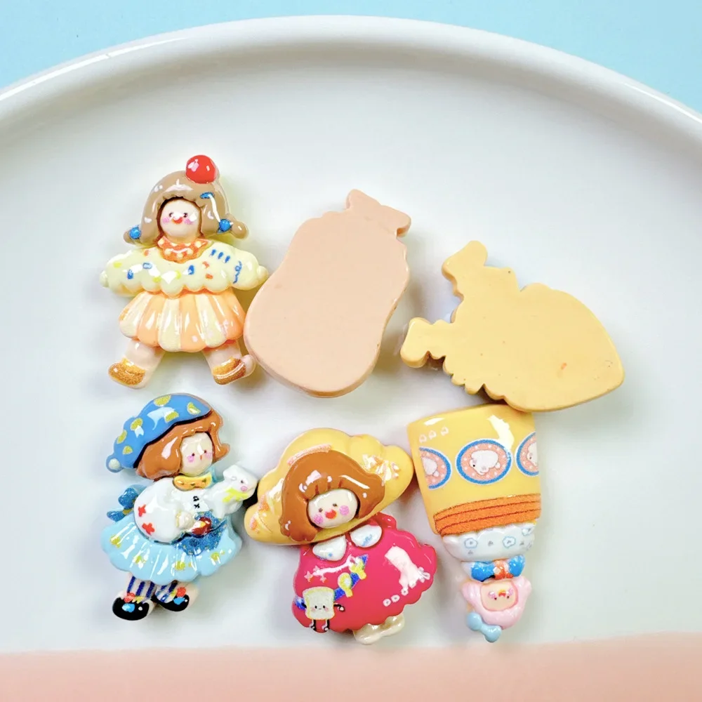Cartoon Cute Mini Princess Resin Cabochon Flatback Charms for DIY Jewelry Making Phone Case Clogs Decoration Fridge Magnet Craft