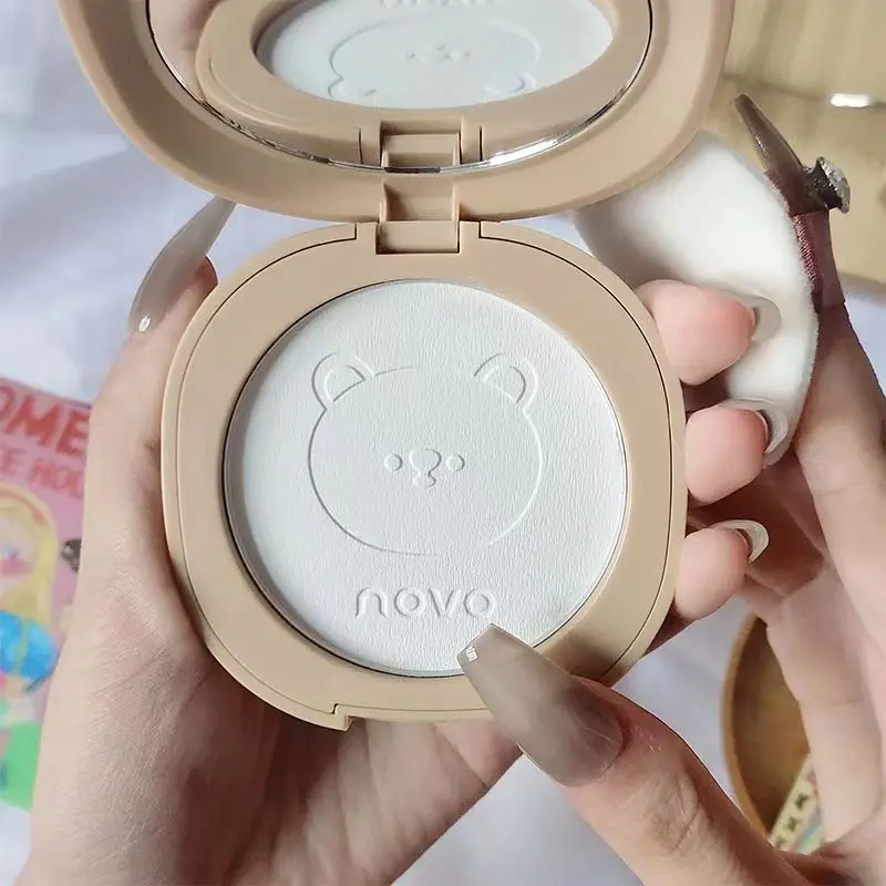 NOVO Silky Setting Powder Wet Dual Use Oil Control Concealer Waterproof Sweat Proof Natural Durable Face Makeup