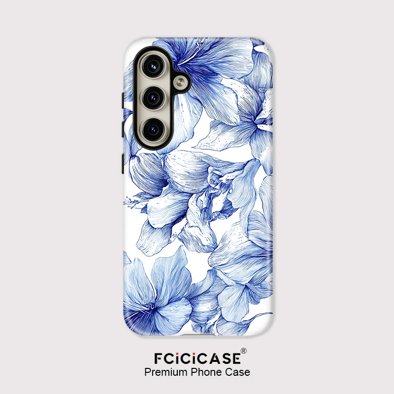 

Чехол для телефона Fcicicase с цветочным рисунком для Samsung Galaxy A36 A56 A26 A16, роскошный противоударный двухслойный акриловый чехол из ТПУ для ПК