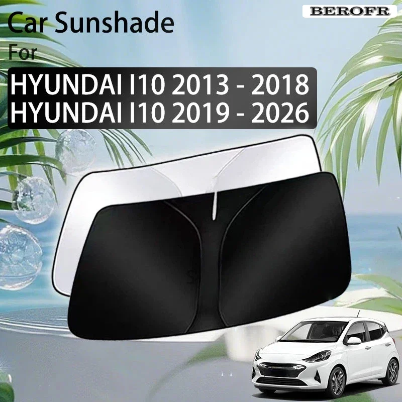 Window Sunshade For Hyundai Grand i10 2013 - 2026 2025 2019 2017 2016 Cars Accessories Front Windshield Sun Visor Protector UV