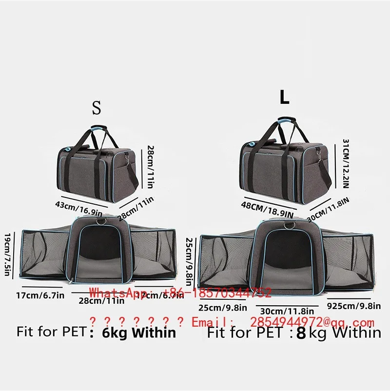 Cat Bag Out Portable Small Dog Cat Travel Expansion Pet Out Bag Breathable Car Portable