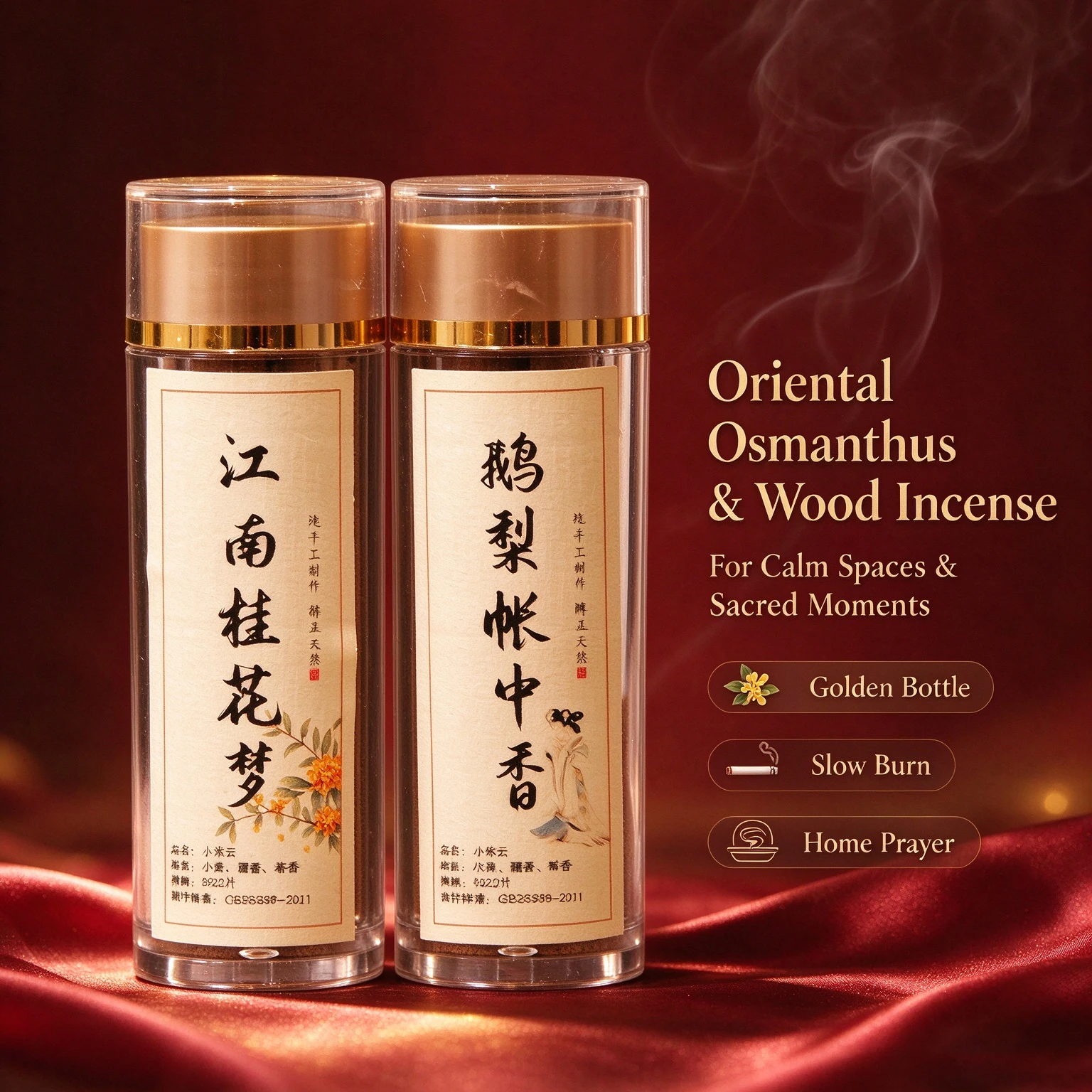 Premium Oriental Osmanthus Wood Incense Cones Natural Slow Burn For Home Prayer Meditation Room Fragrance Stress Relief