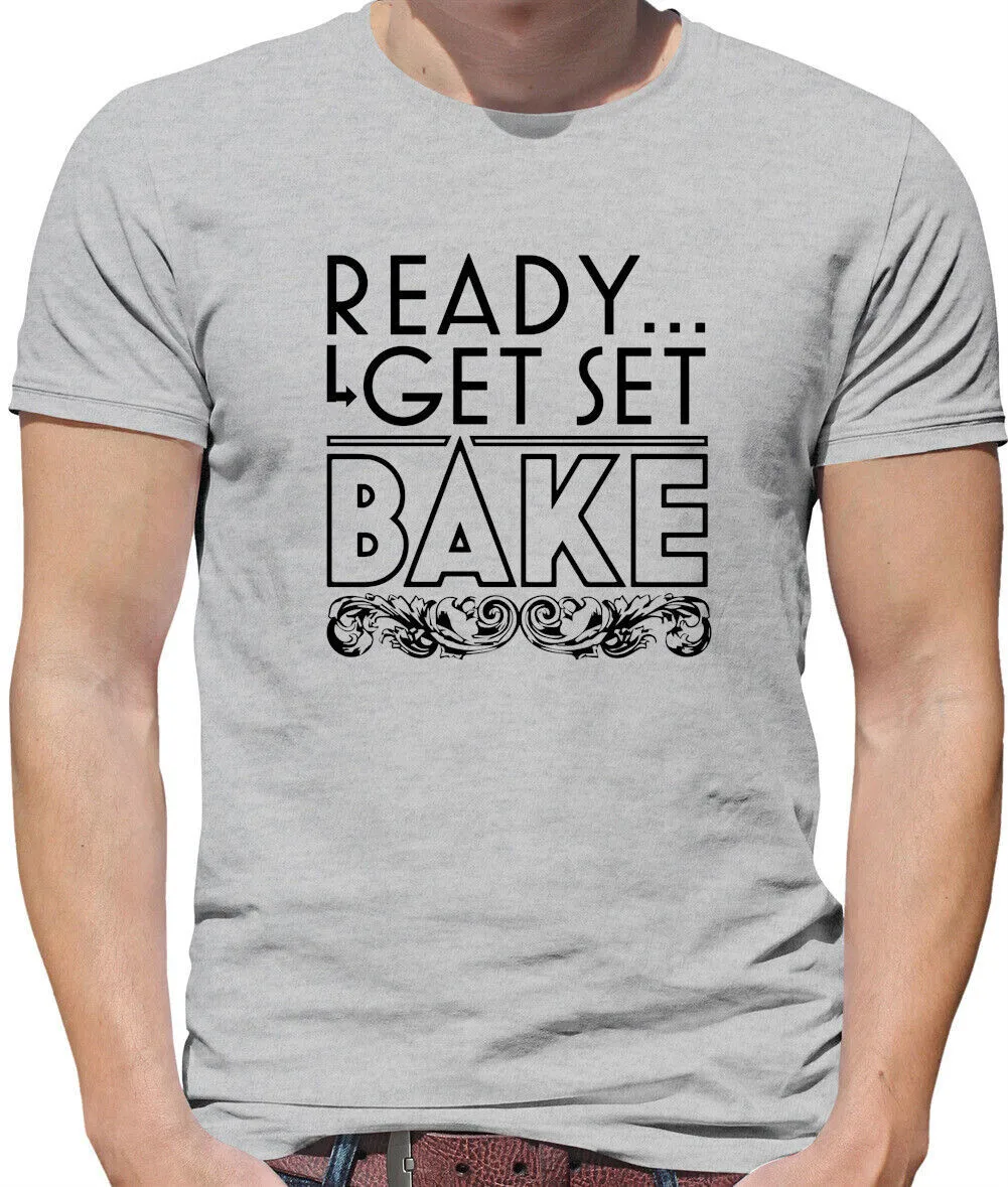 Ready Get Set Bake - Mens T-Shirt - Baking Cake Cakes Baker GBBO Love