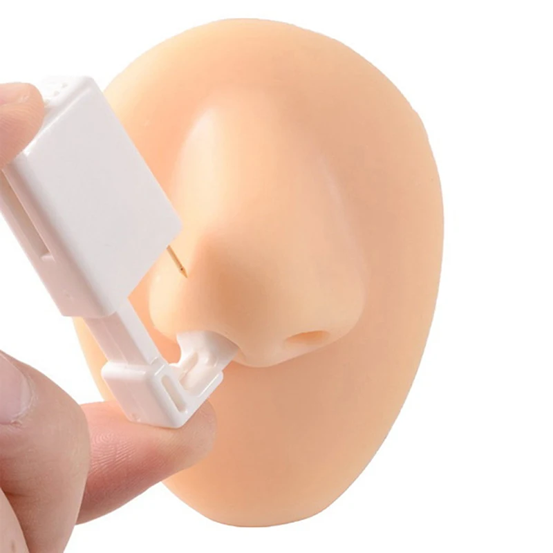 1PCS Soft Silicone Flexible 3D Three-Dimensional Nose Ear Model For Piercing Ring Jewelry Display Piercing Model Practice Nose