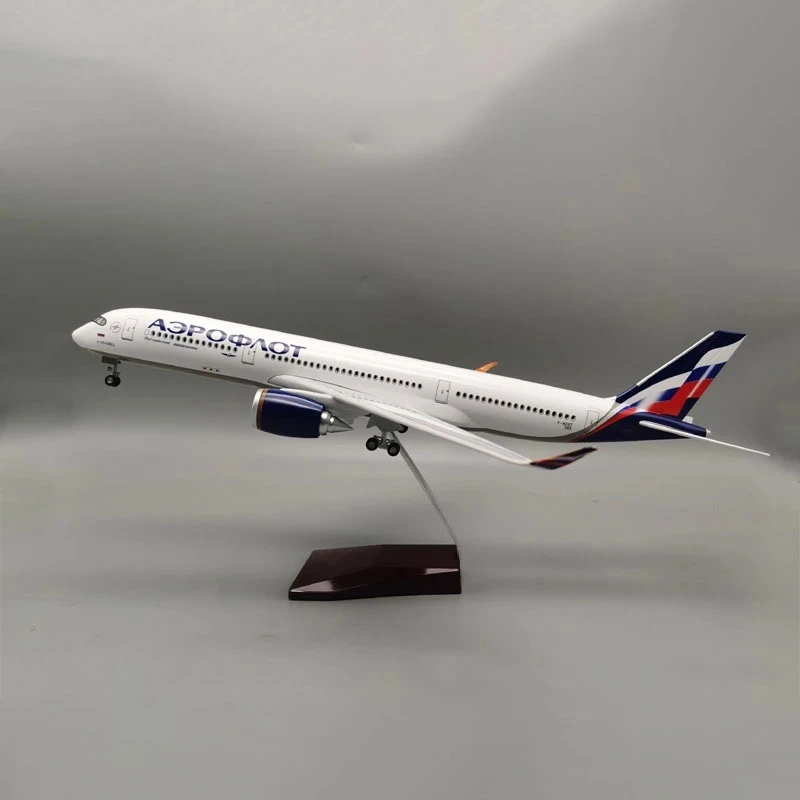 A350 Aviation Model 47cm Aeroflot Russian Airways 1/142 Scale Diecast Resin Aircraft Replica Airplane Model Gift Display