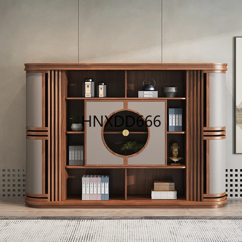New Chinese bookshelf solid wood bogu shelf combination