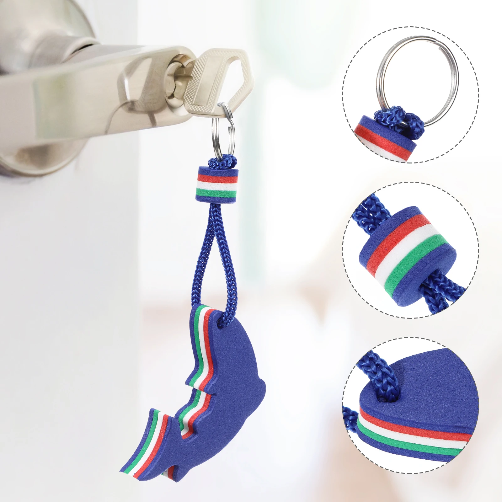 

2 Pcs Dolphin Keychain Beach Bag Boat Float Rings Owner Buoy Boating Man Floating Chains