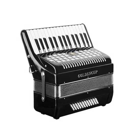 OEM Chromatic 30 Keys 48 Bass Black Celluloid Piano Keyboard Accordion Instrument Acordeon JP3048A