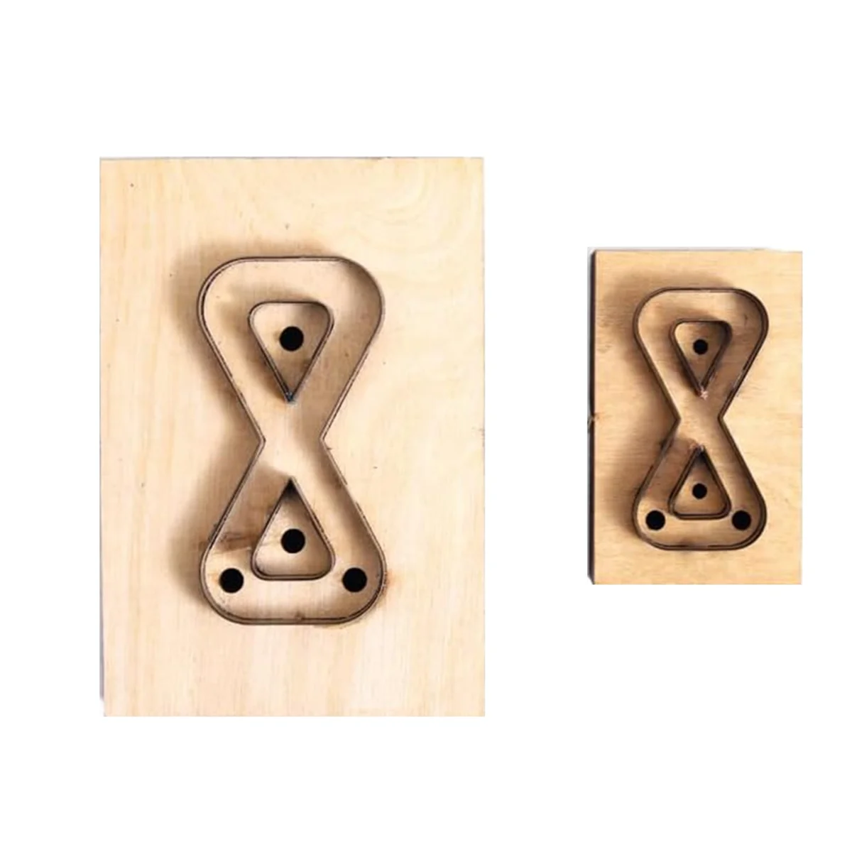 H-W 2pc Leather Cutting Die Set,Leather Dies for Cutting Shapes,Bow Shape Backpack Strap Mold for DIY Leather Craft Projects