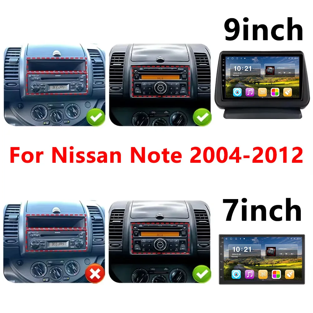 Android 16 Auto Car Radio For Nissan Note 2004 2005 2006 2007 2008 - 2012 Carplay Multimedia Player GPS Navigation DSP BT Stereo