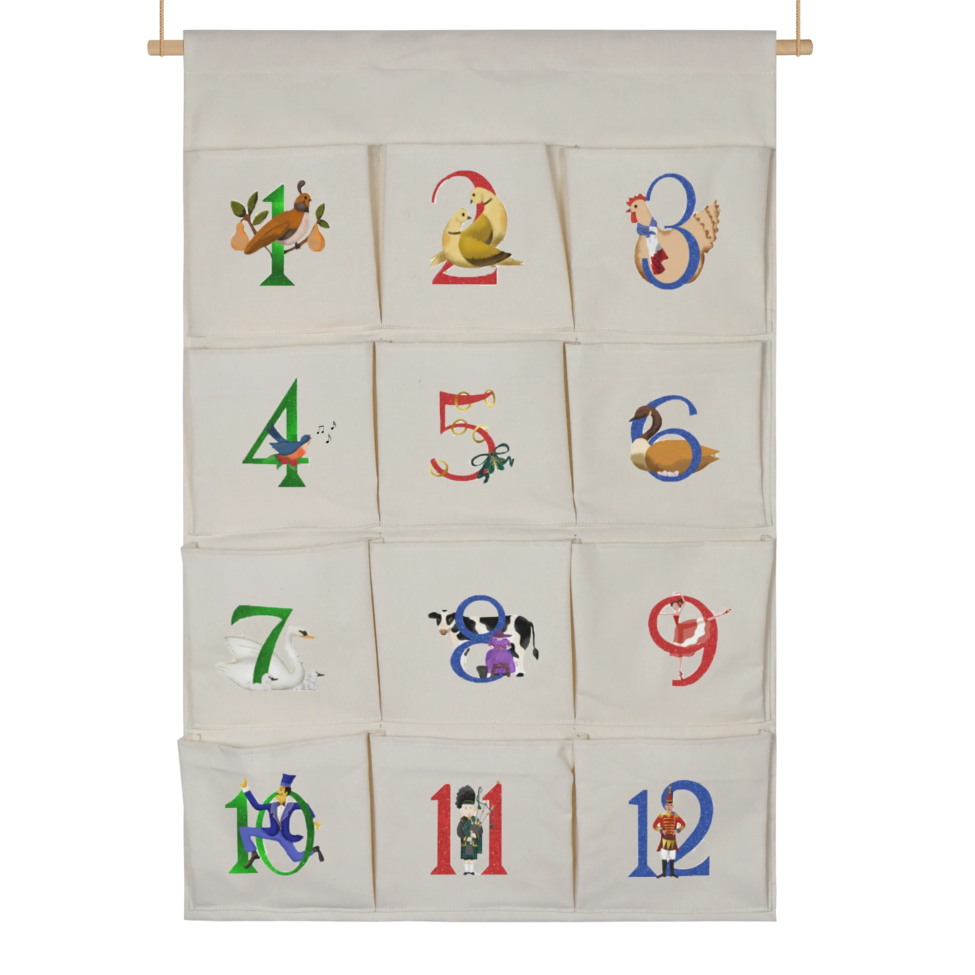 مخصص 12 فتحات عيد الميلاد تقويم القدوم حقيبة قابل للغسل قماش العد التنازلي الاطفال الإبداعية هدية الكريسماس فكرة عيد الميلاد الديكور التقليدي #2