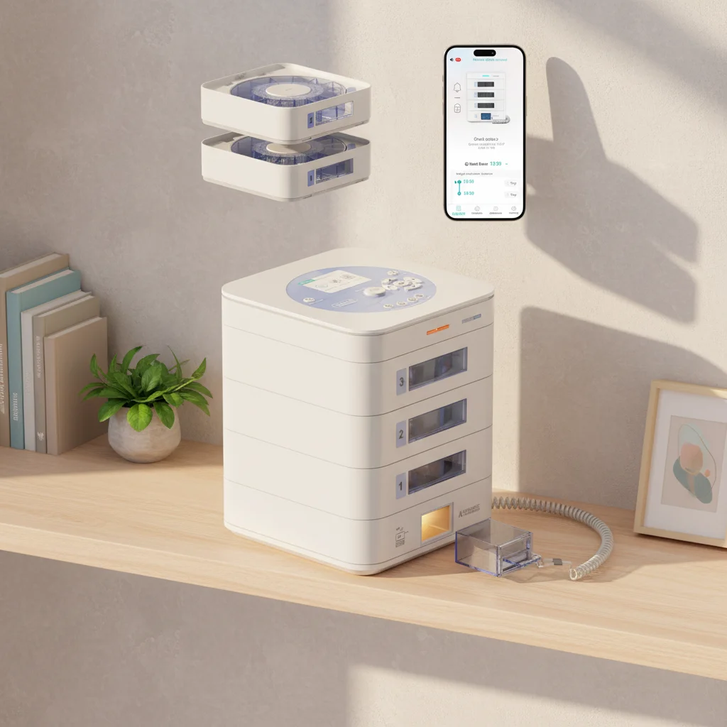 Automatic Pill Organizer: Solve Overdose & Forgotten Doses With Remote Monitoring