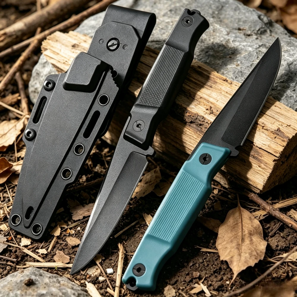 Edc Fixed Blade Deep Carry - มีดใบตายสำหรับเอาตัวรอด ความแข็งสูง 5500 ใบมีด 9Cr13Mov ด้ามจับไนลอนไฟเบอร์