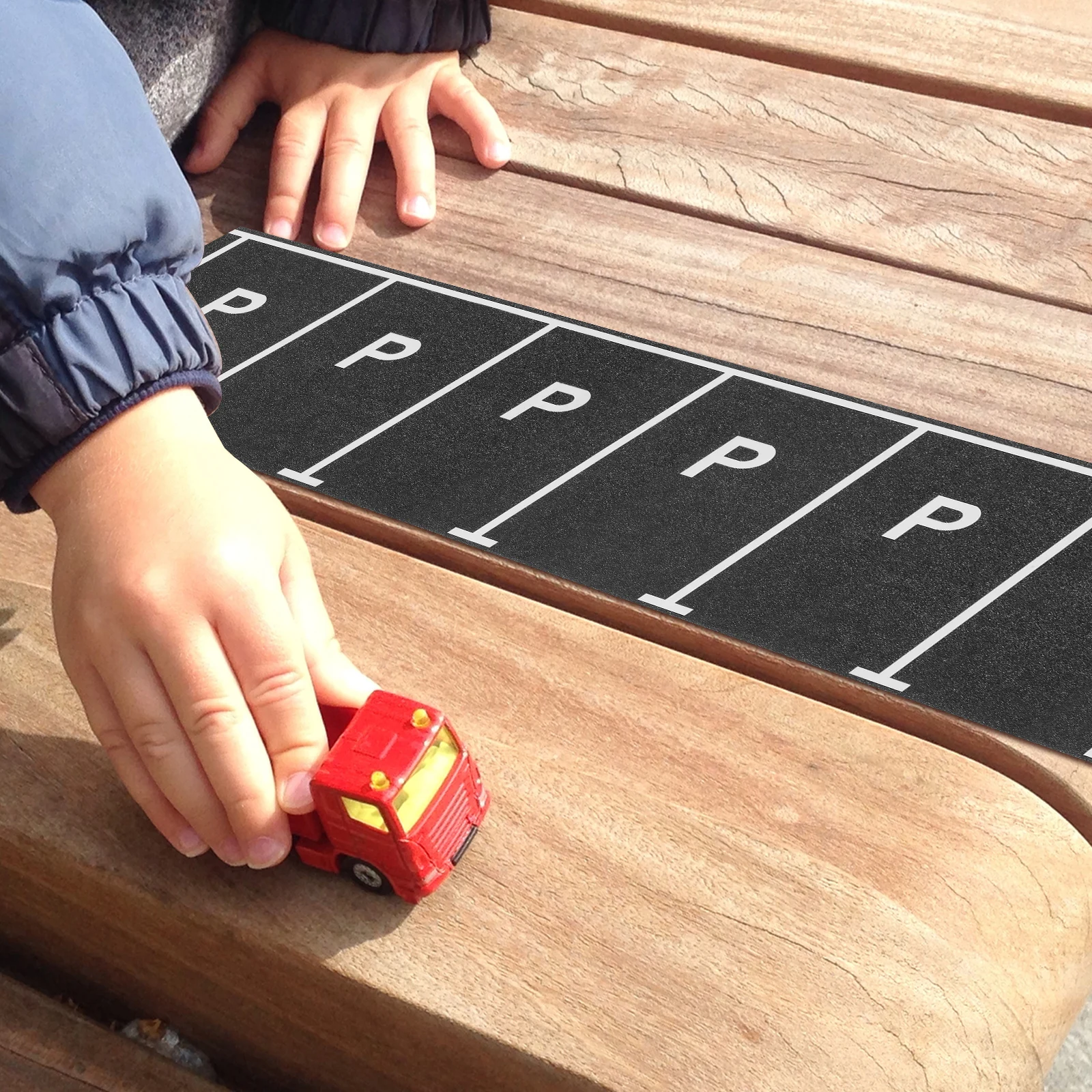 

Miniature Parking Lot Tape Toy Layout Roll Black Paper DIY Child Play Creativity Traffic Signs Safe Material Family Interaction