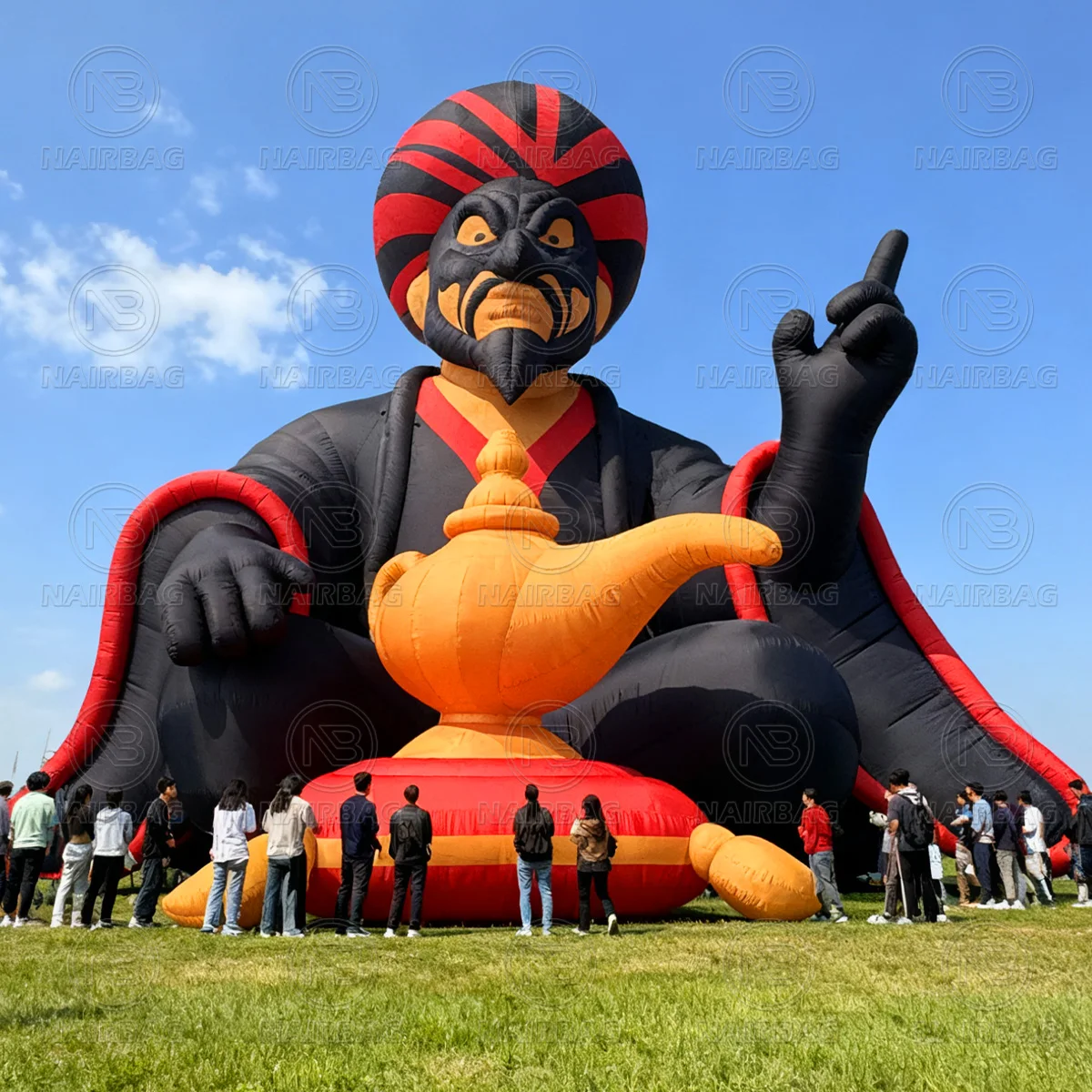 

Outdoor Giant Aladdin's Lamp Inflatable Cartoon Character Replica Blow up Model For Festive Event Stage Decoration