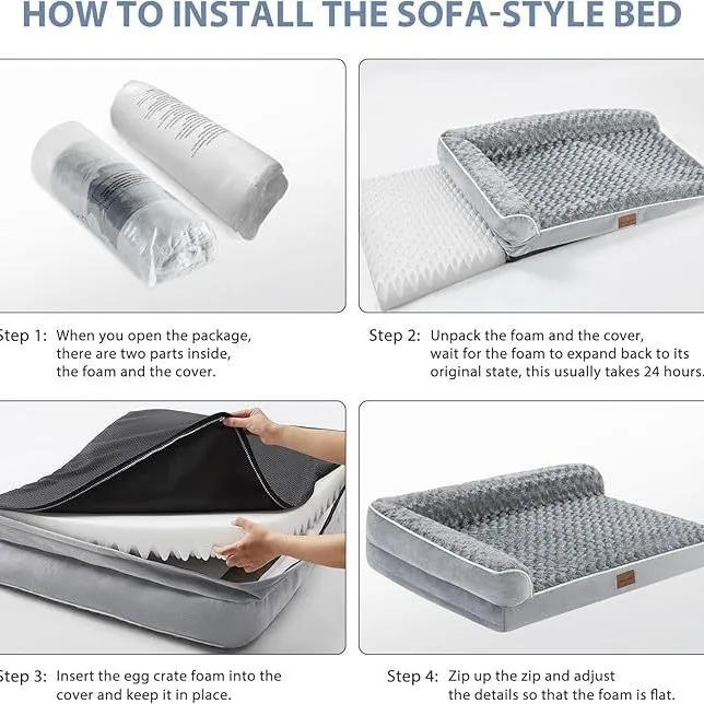 Cama acolchada desmontable y lavable para gatos y perros - imagen 3