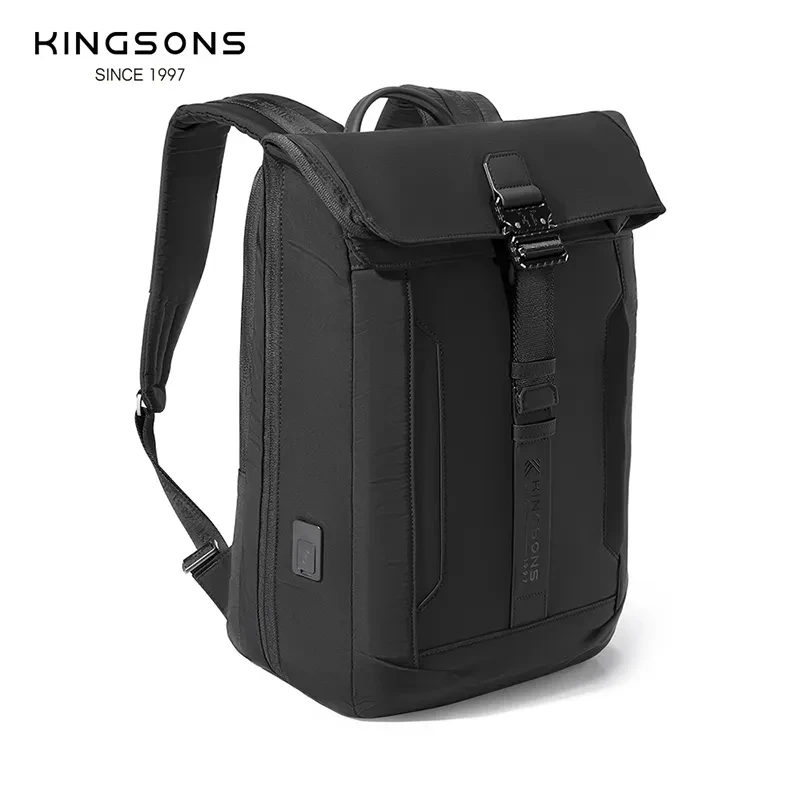 Kingsons Urban Style Backpack For Men 15.6 inch Laptop Business Travel Backpack W Usb Charging Port Waterproof Wear-resistant