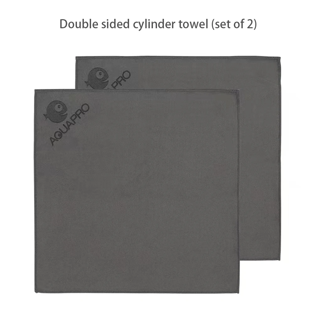 

For AQUAPRO gray double-sided cylinder towel, super fiber suede like cleaning fish tank, aquarium glass, strong water absorption